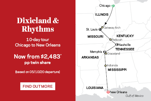 Dixieland & Rhythms, 10 days now from $2,483 pp twin share