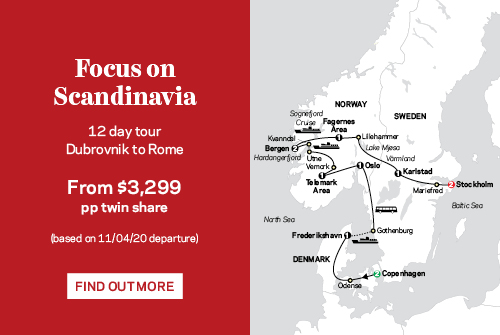 Focus on Scandinavia, 12 days from $3,299 pp twin share